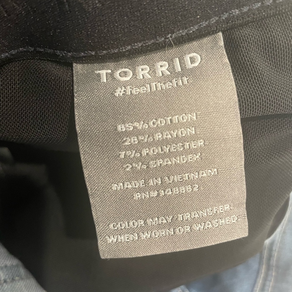 Torrid High Rise Distressed Blue Jeans - Picture 6 of 8